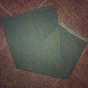 Olive green T-shirt style maxi skirt